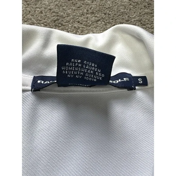 Ralph Lauren Golf Womens Small White Long Sleeve 1/2 Zip Pullover White Solid - Picture 4 of 8